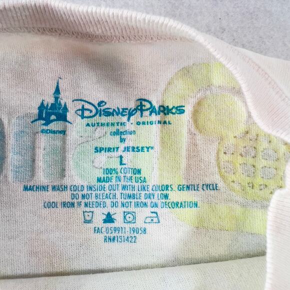 Disney Parks Spirit Jersey Girl's L Pastel Tye Dye w/ Puffy Lettering Logos - Picture 2 of 16